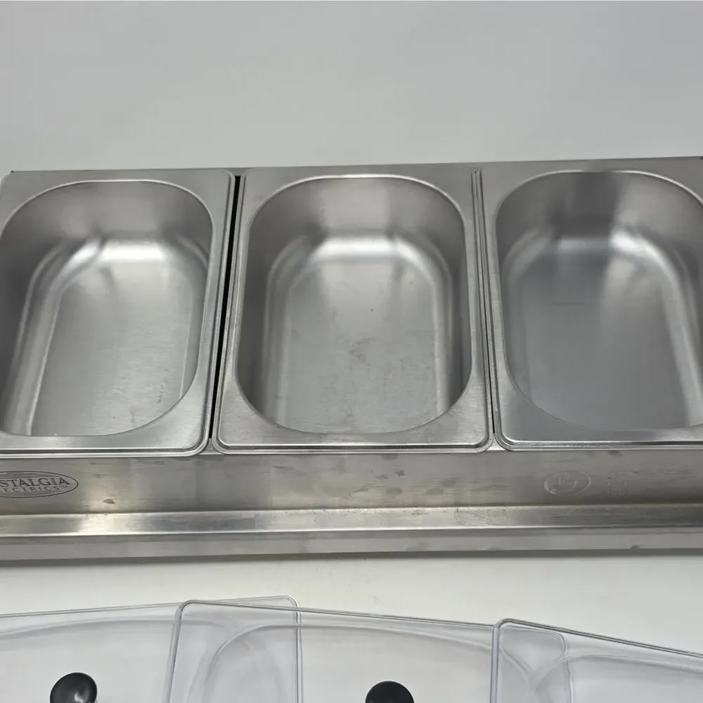 Nostalgia Electrics Buffet Server 3-Compartment 3x1.5 qt 180W BCD-332